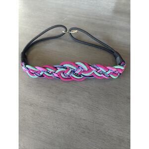 Vintage 90's Multicolor Braided Rope Waist Belt 32 Inches Hip Hop Preppy